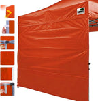 Eurmax USA Instant Canopy SunWall 10x10 Canopy Wall Sidewall Canopy Tent Sidewalls for Pop Up Canopy Tent,1 Pack Sidewall Only (Orange)