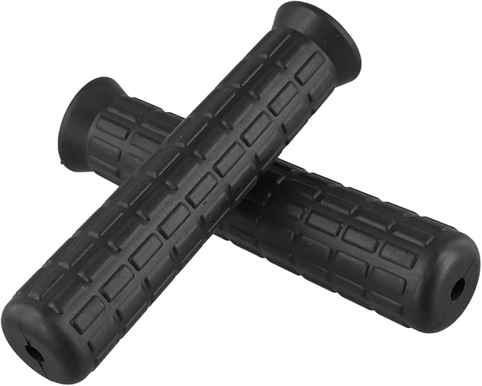 Rubber Wheelbarrow Handle Grips for 8-42mm Round Tubes, Non-Slip Replacement Wheelbarrow Handles, Garden Cart Handle Covers, 2-Pack Black Anti-Skid Shock Absorption(114 x 14mm)