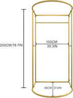 Madamera Clothing Store Fitting Room with Shading Curtain, Portable Temporary Mobile Privacy Protection Dressing Room, Foldable Mall Simple Changing Room and Temporary Mobile Room, 200x100x95cm(Blue)