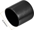 uxcell 5pcs Rubber End Caps 1 9/16"(40mm) ID Vinyl PVC Round Tube Bolt Cap Cover Screw Thread Protectors Black