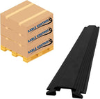 Kable Kontrol Drop Over Floor Cord Cover – 60” Inch Long 1 Channel Cable or Wire Protector – 140 Pcs Bulk Pack - Rubber Ramp for Indoor and Outdoor Use – Black