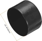 uxcell 4pcs Rubber End Caps 100mm ID Vinyl Round End Cap Cover Screw Thread Protectors Black, 50mm Height