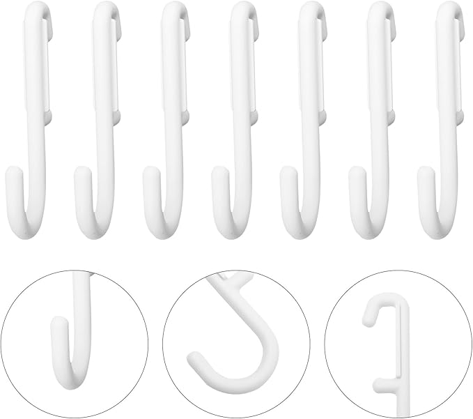 jojofuny 7Pcs Pegboard Hanging Hooks Shelf Storage Hooks for Supermarket Display for Kitchen Bedroom Workshop Organization