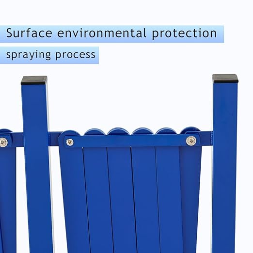 GYMTIME Industrial Expandable Metal Barricade, 16 FT, Blue, Folding Security Gate Safety Barrier with Casters, Flexible Mobile Barrier Gate, Adjustable Traffic Fence