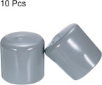 uxcell 10pcs Rubber End Caps 42mm(1.7") ID Vinyl Round End Cap Cover Screw Thread Protectors Grey