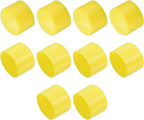 uxcell 10pcs Rubber End Caps 60mm(2 3/8") ID Vinyl Round End Cap Cover Screw Thread Protectors Yellow