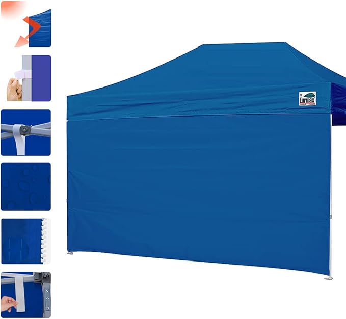 Eurmax USA Instant Canopy SunWall Camping Tent Tarp Shelter 10x15, 1 Pack Sidewall Only (Blue)