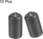 uxcell 10pcs Rubber End Caps 11mm ID Vinyl Round End Cap Cover Screw Thread Protector Dark Grey