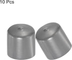 uxcell 10pcs Rubber End Caps 39mm ID Vinyl Round End Cap Cover Screw Thread Protectors Dark Grey