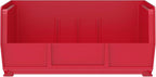 Akro-Mils 30235 AkroBins Plastic Storage Bins, Space-Saving Stackable Bins for Garage, Pantry, Craft Organization, 11" x 11" x 5", Red, 6-Pack