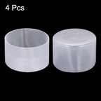 uxcell 4pcs Rubber End Caps 70mm ID Vinyl Round Tube Bolt Cap Cover Screw Thread Protectors Clear, 40mm Height