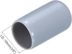 uxcell 20pcs Rubber End Caps 10mm(3/8") ID Vinyl PVC Round Tube Bolt Cap Cover Screw Thread Protectors Grey