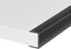 Rubber Edge Trim, Self-Adhesive U Channel Edge Protector for Plywood, Cabinet, 1-1/8" Wood Edge Banding, Flexible Furniture Repair, EPDM Material, Fit 1-1/8"(28mm), Length 10Ft, Black