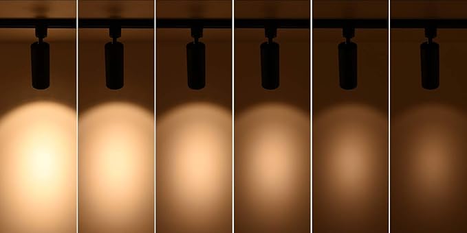 mirrea 16.5W Dimmable LED Track Lighting Heads Compatible with Single Circuit H Type Rail Ceiling Spotlight 90 CRI 24° Black Finish Pack of 6 (3000K Warm White)