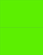 NextDayLabels - 8-1/2 x 11 Neon Color High Light Fluorescent Labels for Laser & Inkjet Printer (Green Fluorescent, 8-1/2" x 5-1/2" - 2 Per Page | 200 Labels)