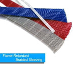 Electriduct 3/8 PET Expandable Braid Sleeving Flame Retardant Flexible Wire Mesh for Cord Management and Cable Protection - 100 Feet - Red