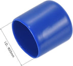 uxcell 5pcs Rubber End Caps 25mm ID Vinyl Round Tube Bolt Cap Cover Screw Thread Protectors Blue