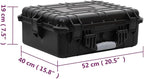 PP Portable Flight Case, Lockable Tool Box for Transportation Travelling, Protective Equipment Case, 20.5"x15.7"x7.5", -285
