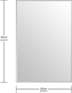 Ruomeng 2-Pack Bathroom Vanity Mirrors for Wall 24" x 36", Frameless Rectangle Mirror with Beveled Edge for Over Sink, Wall Mounted Mirror