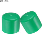 uxcell 20pcs Rubber End Caps 36mm(1 7/16") ID Vinyl PVC Round Tube Bolt Cap Cover Screw Thread Protectors Dark Green