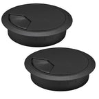 5 Pcs Desk Grommet 3-1/8" / 80 mm, Desk Cord Hole Cover, Cable Grommet ABS Plastic, Desk Hole Grommet for Home & Office Pc, Detachable Adjustable Cable Cord Organizer-Black