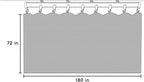 Room Divider Blackout Curtains Flexible Sliding Tracks Sets Ceiling Mounted Rod Window Curtain Privacy Separation for Bedroom Living Rooms,1 Panel Grey Drape and Black Track Set-W180xH72 in