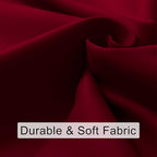 JIUZHEN Christmas Blackout Curtains for Bedroom - Thermal Insulated Room Darkening Noise Reducing, 52 x 45 Inch Length Curtains for Living Room, Set of 2 Panels with Tiebacks, Red