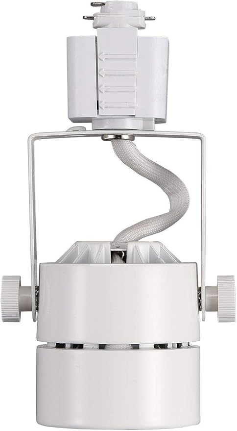CLOUDY BAY 8W 4000K Cool White Dimmable LED Track Light Head,CRI90+ True Color Rendering Adjustable Tilt Angle Track Lighting Fixture,40° Angle for Accent Retail,White Finish,Halo Type- Pack of 6