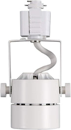 CLOUDY BAY 8W 4000K Cool White Dimmable LED Track Light Head,CRI90+ True Color Rendering Adjustable Tilt Angle Track Lighting Fixture,40° Angle for Accent Retail,White Finish,Halo Type- Pack of 6