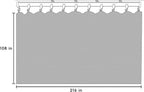 Room Divider Blackout Curtains Flexible Sliding Tracks Sets Ceiling Mounted Rod Window Curtain Privacy Separation for Bedroom Living Rooms,1 Panel Khaki Drape and Black Track Set-W216xH108 in