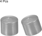 uxcell 4pcs Rubber End Caps 52mm ID Vinyl Round End Cap Cover Screw Thread Protectors Light Gray, 40mm Height
