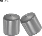 uxcell 10pcs Rubber End Caps 37mm(1 1/2") ID Vinyl Round End Cap Cover Screw Thread Protectors Dark Grey