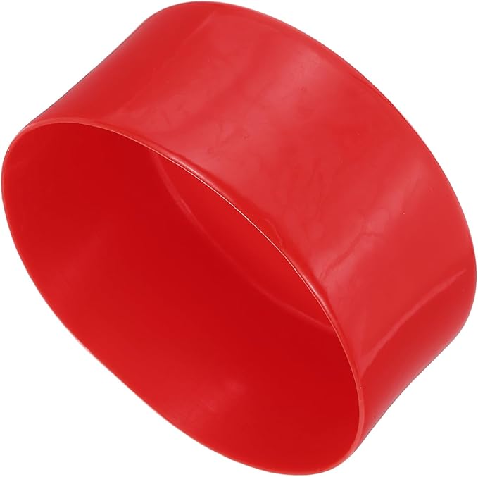 uxcell 4pcs Rubber End Caps 110mm ID Vinyl Round End Cap Cover Screw Thread Protectors Red, 50mm Height