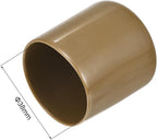 uxcell 20pcs Rubber End Caps 38mm(1 1/2") ID Vinyl PVC Round Tube Bolt Cap Cover Screw Thread Protectors Light Brown
