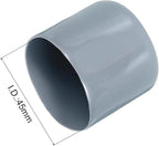 uxcell 10pcs Rubber End Caps 45mm(1.8") ID Vinyl Round End Cap Cover Screw Thread Protectors Grey