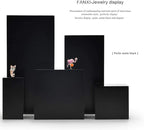 Oirlv Solid Wood Minimalism Style Jewelry Display Stand Showcase Jewelry Organizer Black Square Holder (SM05305)