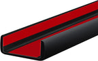 Rubber Edge Trim, 2 inch Wide U Channel Edge Trim, Big Size U Shaped Trim, Self Adhesive Edge Banding for Plywood, Woods, Doors, Shelf, Cabinet, Countertop, Length 20Ft, Black