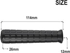 2Pcs Wheelbarrow Rubber Handles Replacement, Anti-slip Handle Grip Covers Weatherproof Handles Non-Slip Round Tubes for Garden Carts(114x12mm Black)