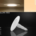 Jolux 6-Pack 5/6" LED Can Lights Retrofit Recessed Lighting,12W=60W,4000K Cool White,800 Lumens,Dimmable Can Lights,Damp Rated,Simple Installation Adjustable Retrofit Downlight,ETL,Bevel Trim