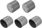 uxcell 5pcs Rubber End Caps Protective Caps 33mm ID Vinyl PVC Round Tube Bolt Cap Cover Screw Thread Protectors Light Gray