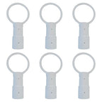 Xpose Safety Heavy-Duty White Plastic Connector Rings (6 Packs) | Universal Replacement End-Loops for Safety Cone Retractable Bar & Pole Barriers