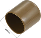 uxcell 20pcs Rubber End Caps 30mm(1 3/16") ID Vinyl PVC Round Tube Bolt Cap Cover Screw Thread Protectors Light Brown