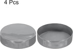 uxcell 4pcs Rubber End Caps 200mm ID Vinyl Round End Cap Cover Screw Thread Protectors Light Gray, 50mm Height