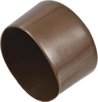 uxcell 4pcs Rubber End Caps 65mm(2 9/16") ID Vinyl Round Tube Bolt Cap Cover Screw Thread Protectors Brown, 40mm Height