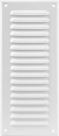 Vent Systems – 3.35 x 9.84 Inch (Inner) White Metal Rectangular Soffit Air Vent Grille Cover, Register Vent Deflector Louver Built-in Mesh HVAC For Bathroom Home Office Kitchen 4.92" x 11.61" (Outer)