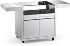 Stainless Steel Grill Cart for Hygrill 4-Burner Built-In Gas Grill, Outdoor Kitchen Island with Foldable Side Shelves and Storage Cabinet