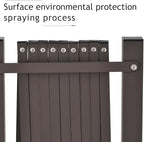 GYMTIME Industrial Expandable Metal Barricade, Safety Barrier with Casters, Flexible Mobile Folding Gate, Adjustable Traffic Fence for Warehouse, Shopping mall, Garden, Brown, 18 Feet, 47 inch High