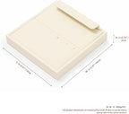 Oirlv Microfiber Jewelry Display Storage Tray Pendant Stud Earrings Tray Organizer Necklace Stud Earrings Jewelry Plate Necklace Holder(Beige)