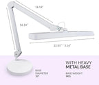 Neatfi XL 2,500 Lumens LED Task Lamp, 30W, 162 Pcs SMD LED, Dimmable, Eye-Caring, Desk Light for Home, Office (Non-CCT with Base, White)