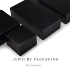 Oirlv Solid Wood Minimalism Style Jewelry Display Stand Showcase Jewelry Organizer Black Square Holder (SM05305)